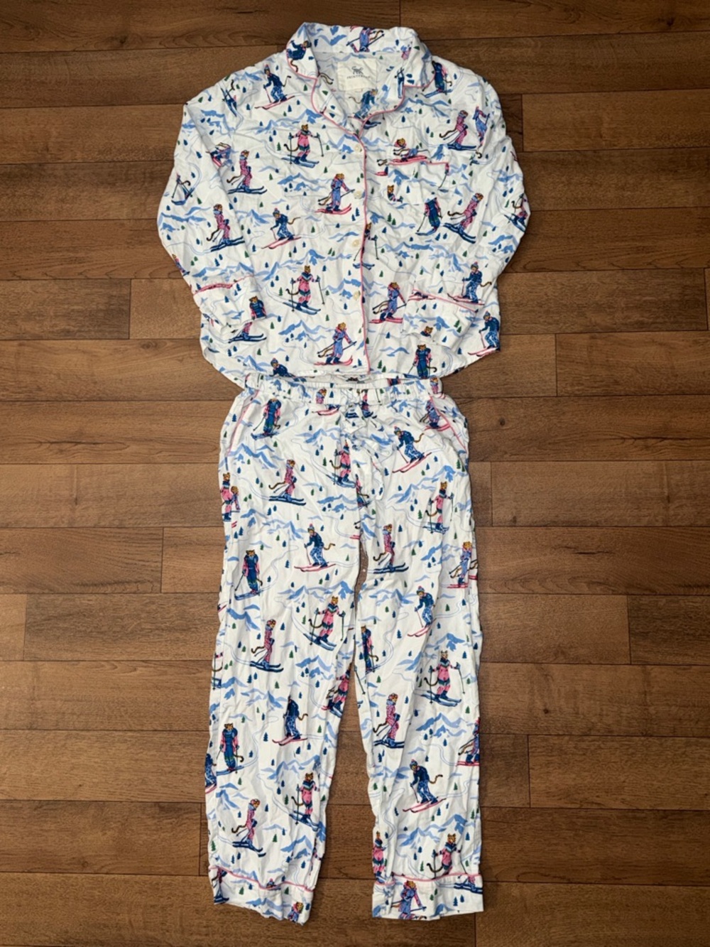 Printfresh Size Small Petite Pajama Set Ski Resort Print Anthropologie Comfy SP